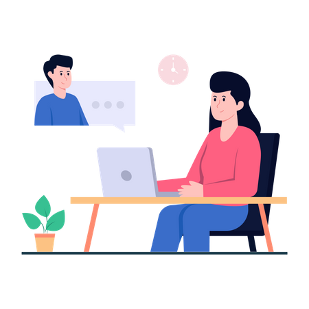 Video Chat  Illustration