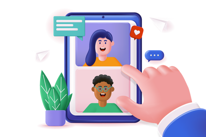 Video-Chat  Illustration