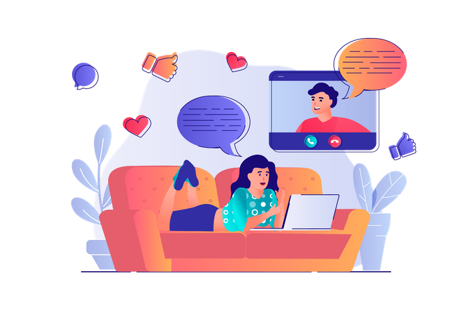 Video-Chat  Illustration