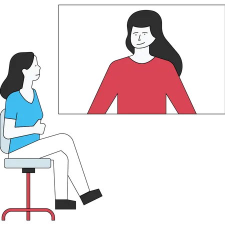 Video chatting Illustration