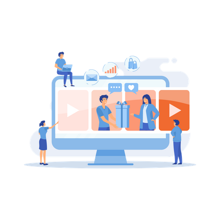 Video chatting  Illustration