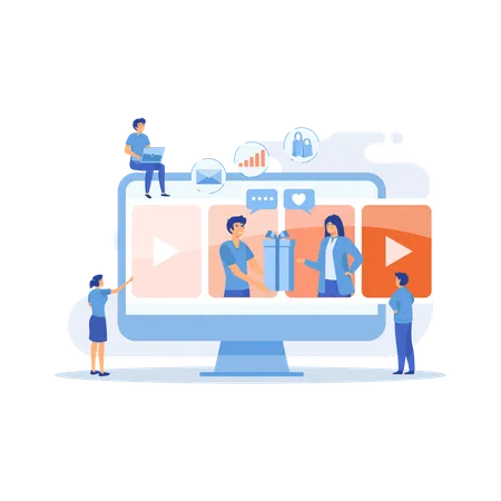 Video chatting  Illustration