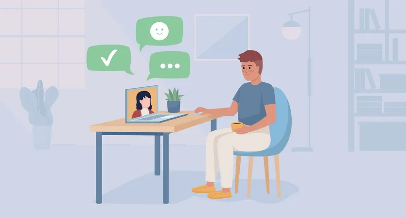 Video chatting  Illustration