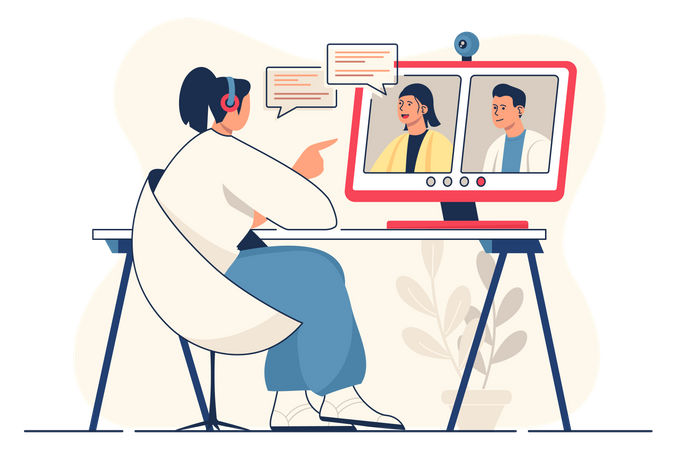 Video chatting  Illustration