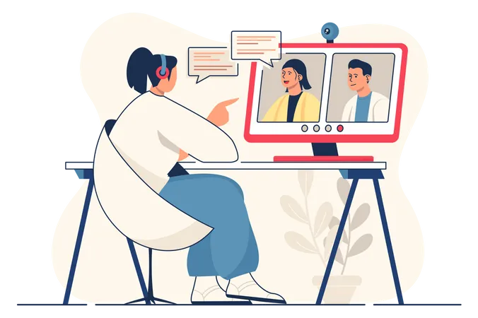 Video chatting  Illustration