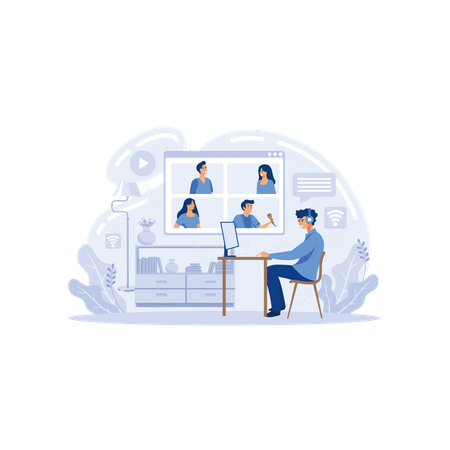 Video conference  Illustration