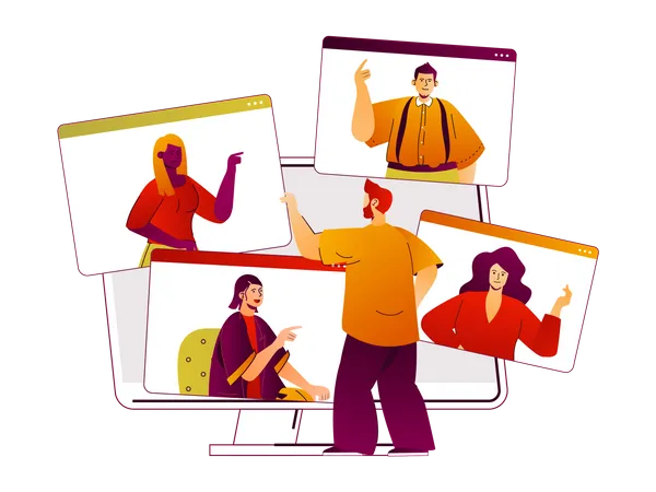 Video conference  Illustration