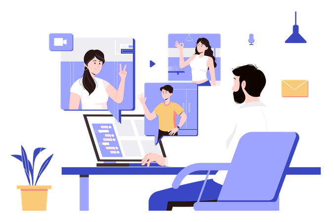 Video conference  Illustration