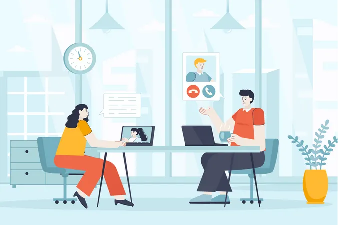 Video conference  Illustration