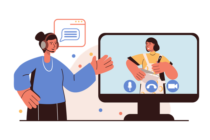 Video Conference  Illustration