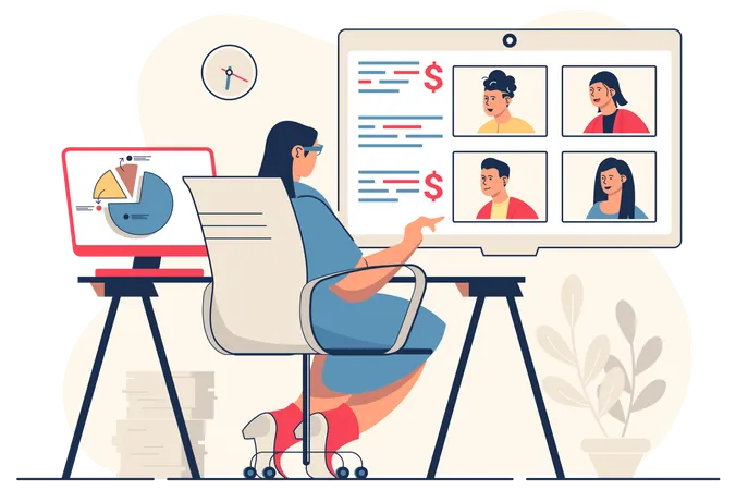 Video conference  Illustration