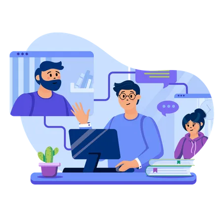 Video conference  Illustration