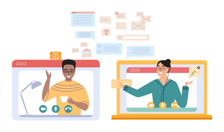 Video conference  Illustration