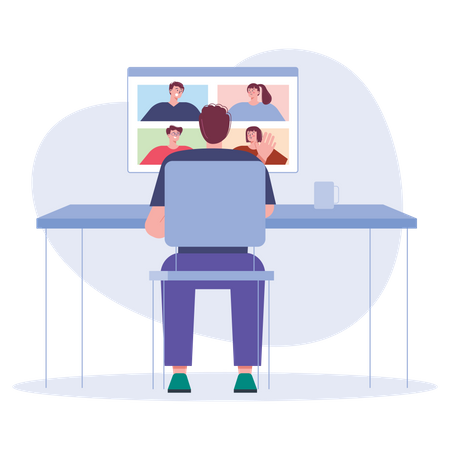 Video Conference  Illustration