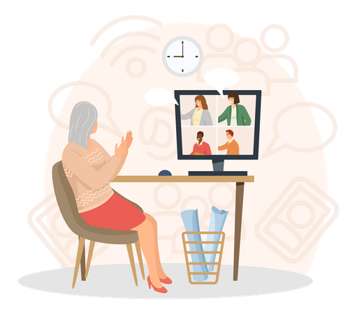 Video conference  Illustration