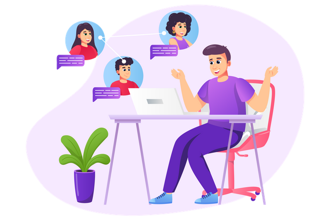 Video conference  Illustration