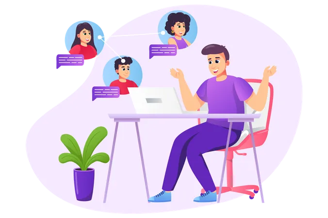 Video conference  Illustration