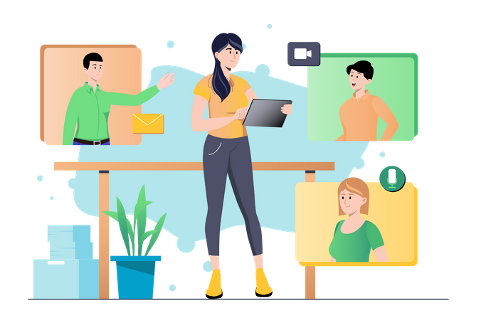 Video conference  Illustration