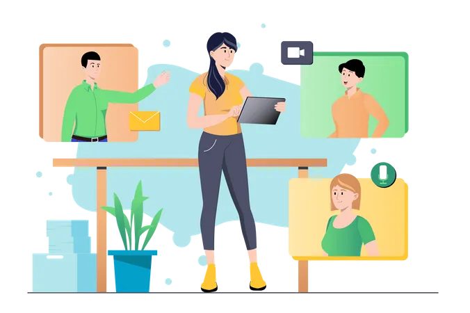 Video conference  Illustration