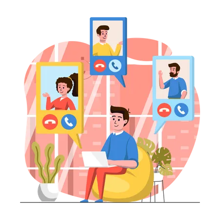 Video conference  Illustration