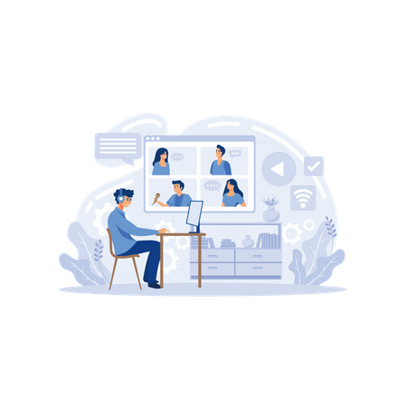 Video conference  Illustration