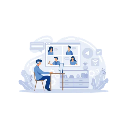 Video conference  Illustration