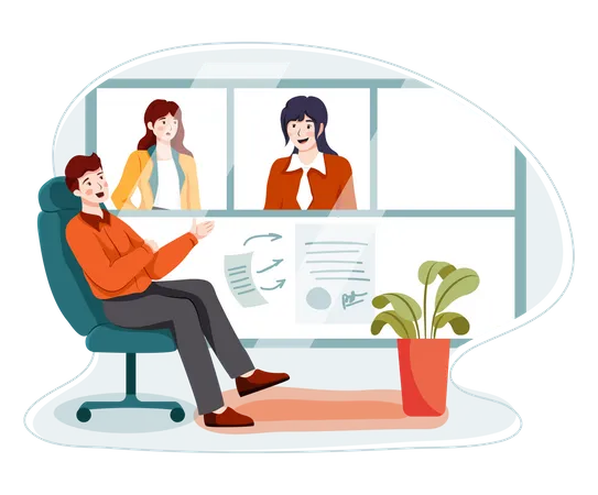 Video conference  Illustration