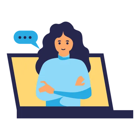 Video conference interface  Illustration