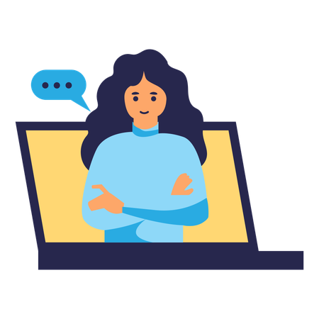 Video conference interface  Illustration