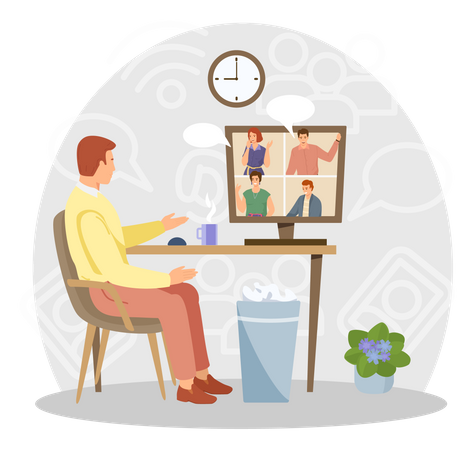 Video conferencing  Illustration