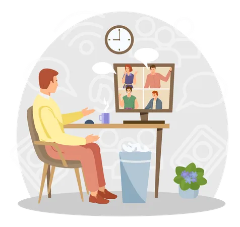 Video conferencing  Illustration