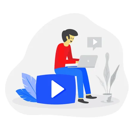 Video content creator  Illustration