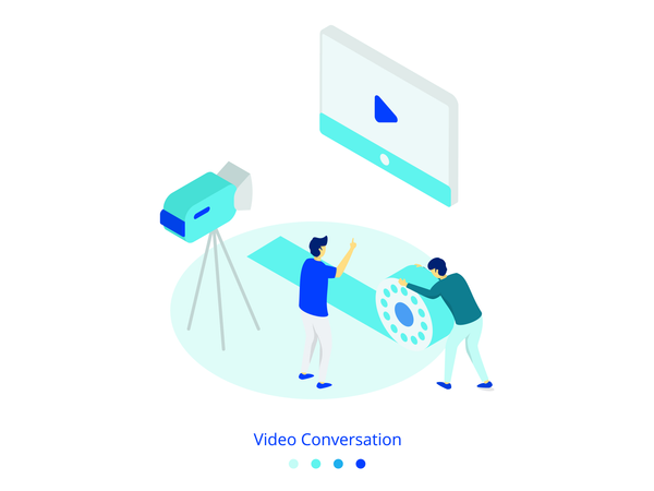 Video Conversation concept Illustration