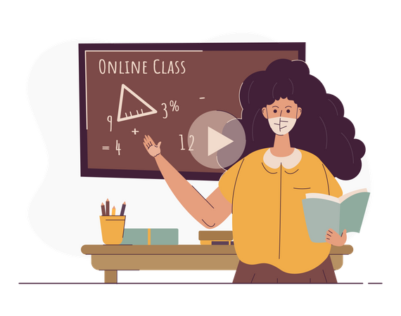Vídeo de e-learning  Ilustração