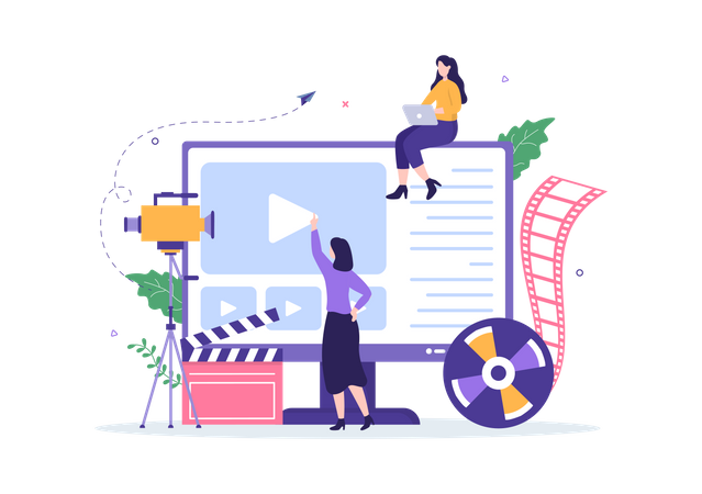 Video editing  Illustration