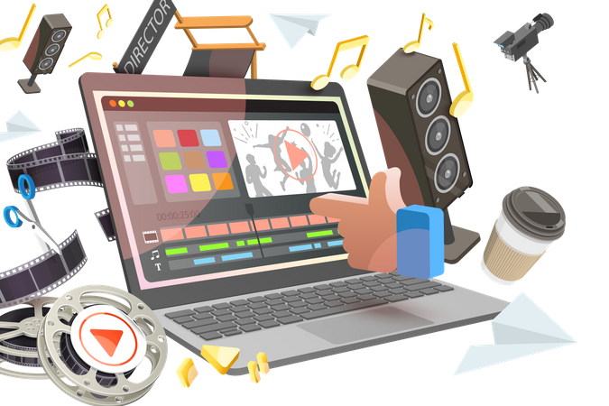 Video Editing Software Illustration