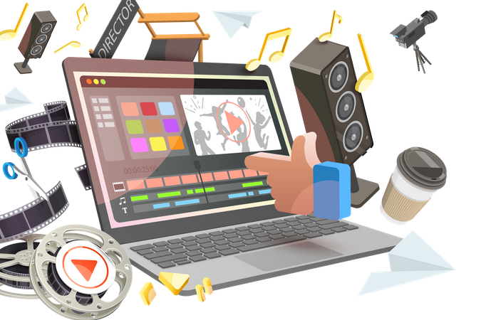 Video Editing Software  Illustration