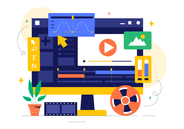 Video Editing Software  Illustration