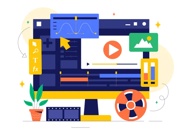 Video Editing Software  Illustration