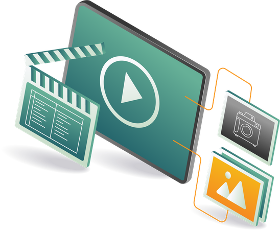 Video editing software interface  Illustration