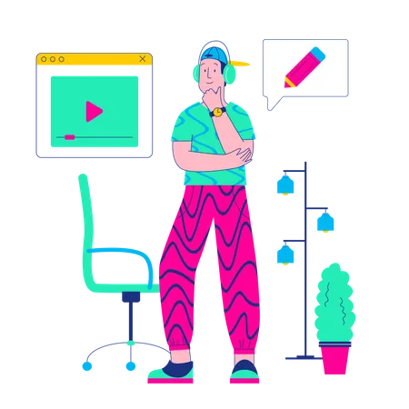 Video editor  Illustration