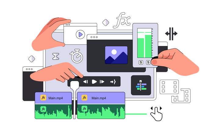 Video Editor Program  Illustration