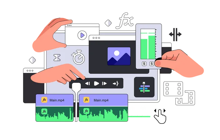 Video Editor Program  Illustration