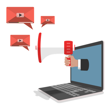 Video email marketing  일러스트레이션