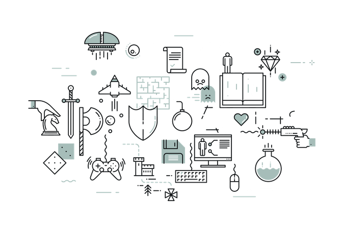 Video Gaming Illustration