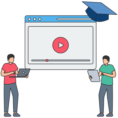 Video Learning or training course  Illustration