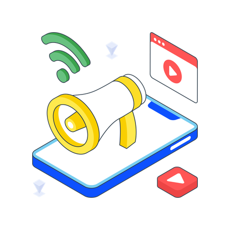 Marketing de vídeo  Ilustração