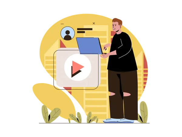 Video Marketing Concept Scenes Set Marketers Create Video Content Promote On Social Media Targeting Advertising Collection Of People Activities Vector Illustration Of Characters In Flat Design Illustration