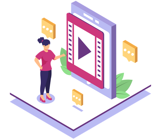 Video marketing Illustration