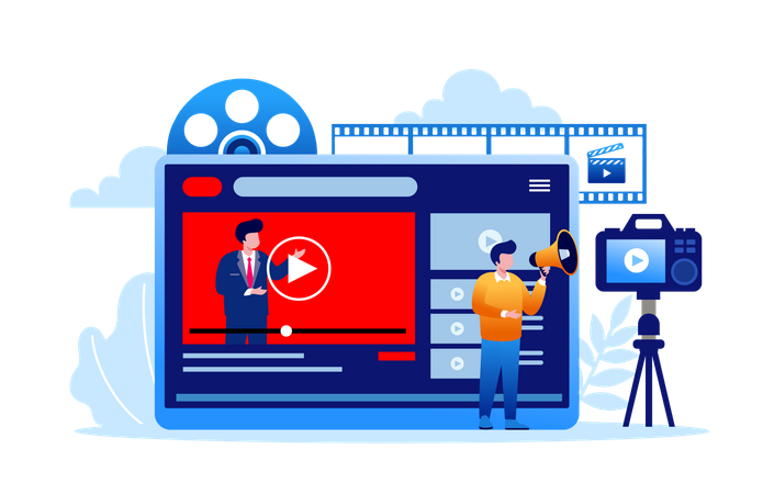 Video Marketing Illustration